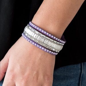 ❤️‍🔥5/$25❤️‍🔥 Rock Star Rocker Purple Bracelet
